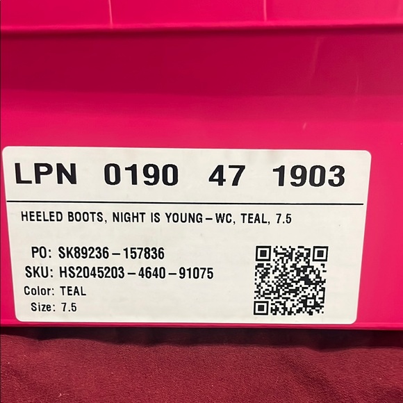 Women's Blue Croc-Embossed Boots - Picture 3 of 3